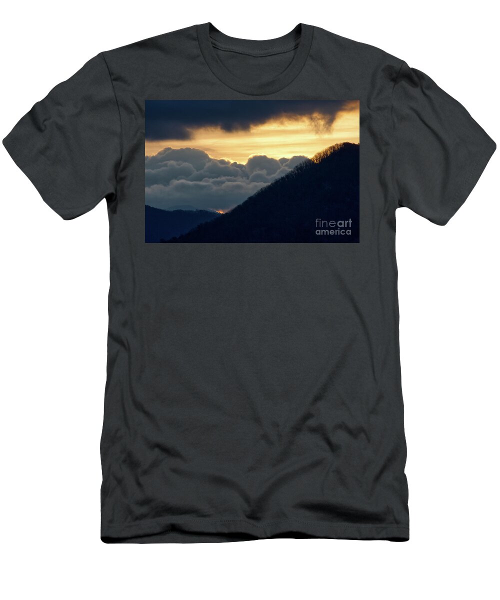 Sunrise T-Shirt featuring the photograph Foothills Sunrise #1 by Phil Perkins