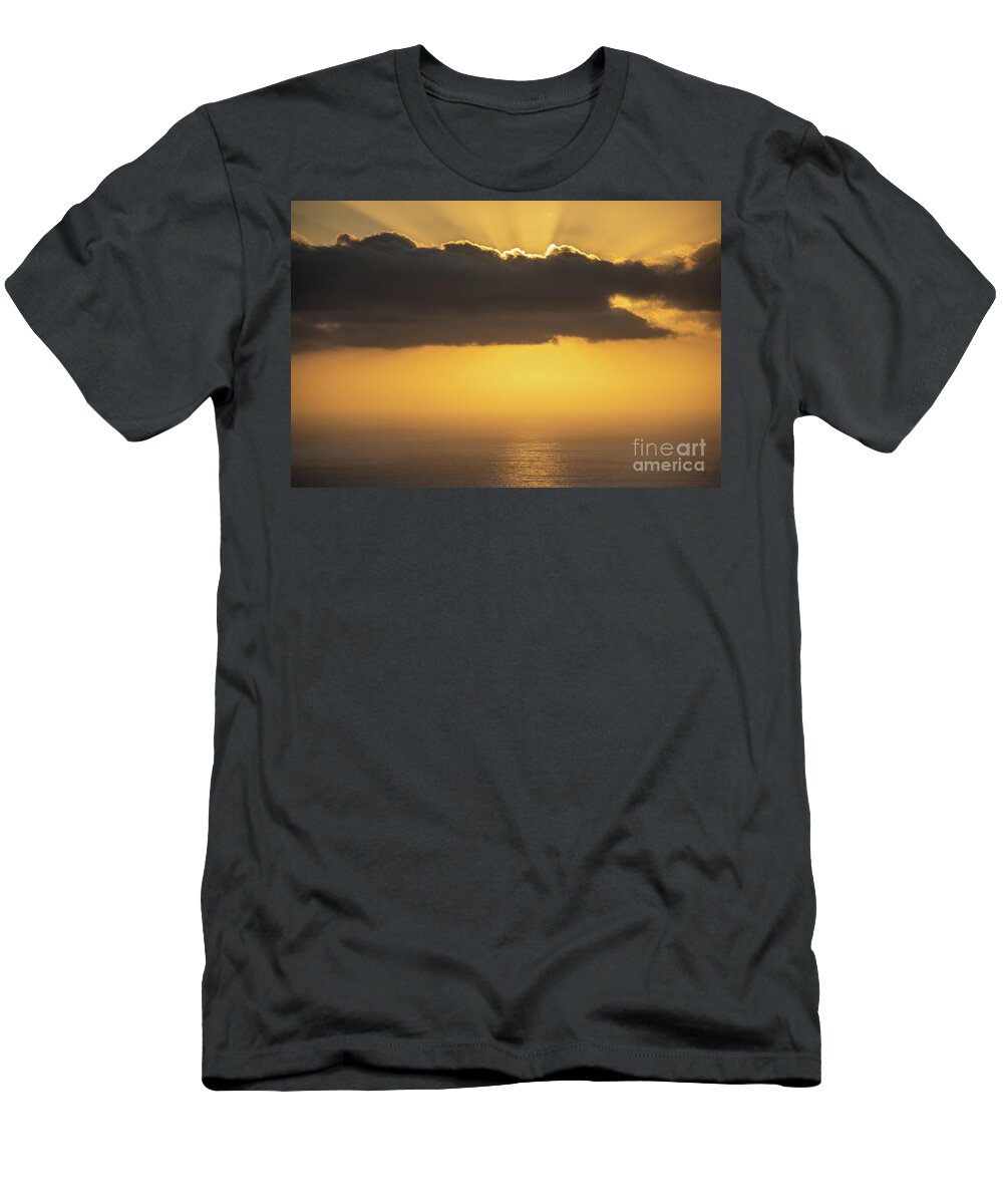 Golden Hour T-Shirt featuring the photograph Golden Rays of Sunset Print by Abigail Diane Photography