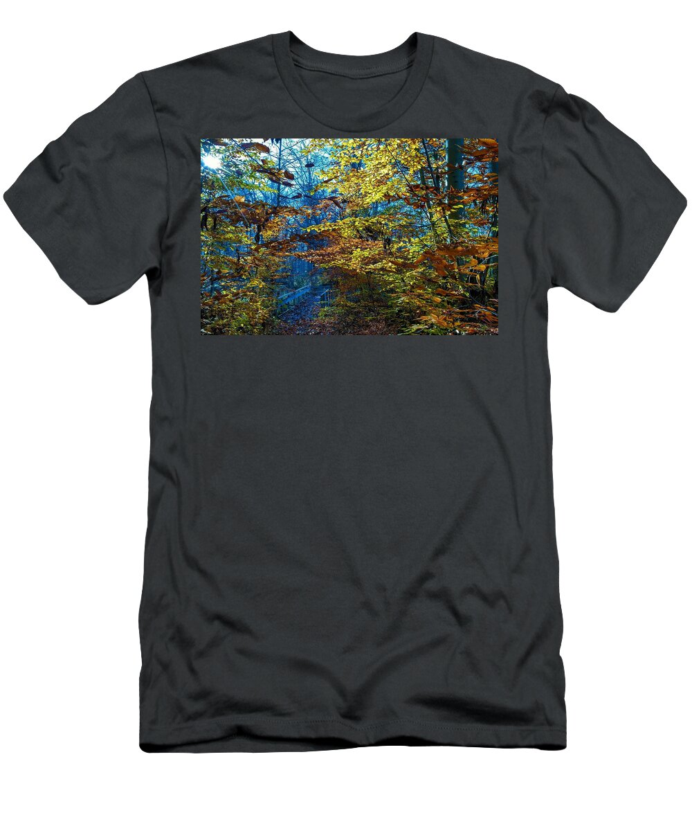  T-Shirt featuring the photograph Hidden Bridge by Brad Nellis