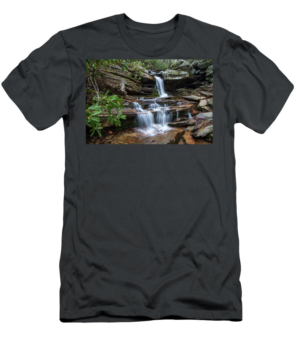 Hidden Falls. Hanging Rock State Park T-Shirt featuring the photograph Hidden Falls by Chris Berrier