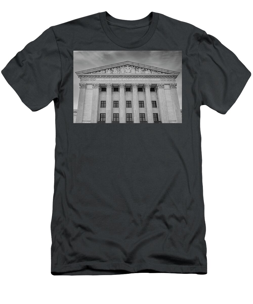 Scotus T-Shirt featuring the photograph Justice the Guardian of Liberty #1 by Susan Candelario