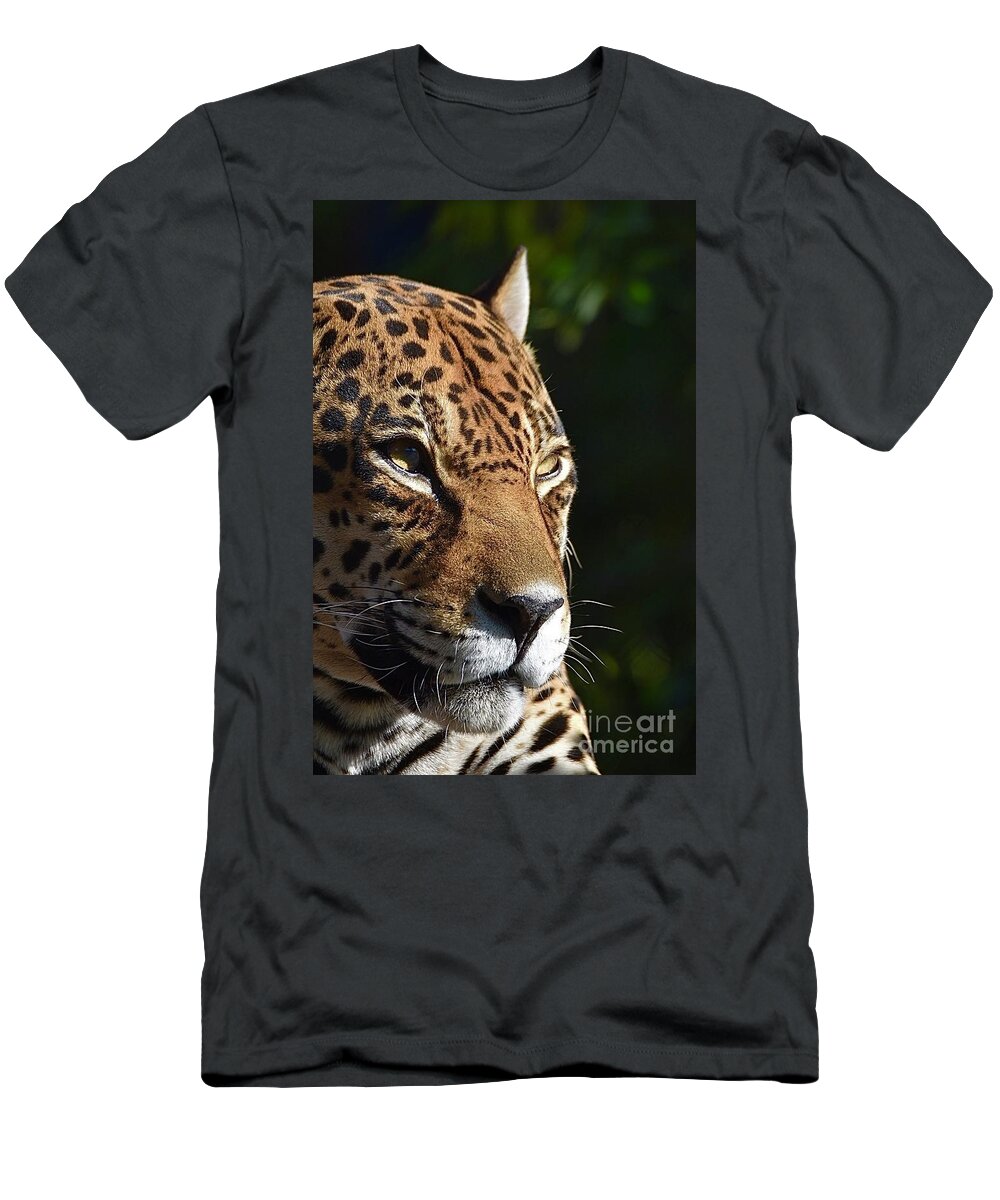 Leopard T-Shirt featuring the digital art Leopard #1 by Tammy Keyes