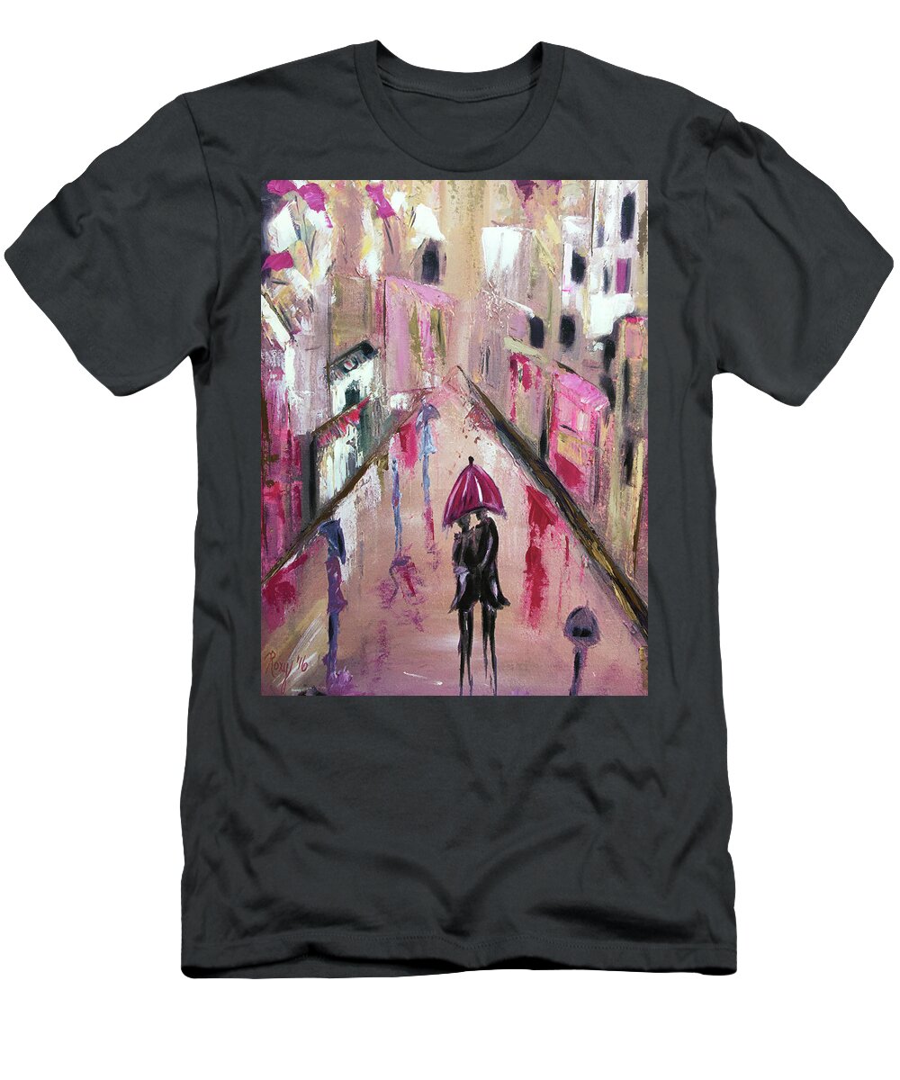 Love T-Shirt featuring the painting Lucky in Love by Roxy Rich
