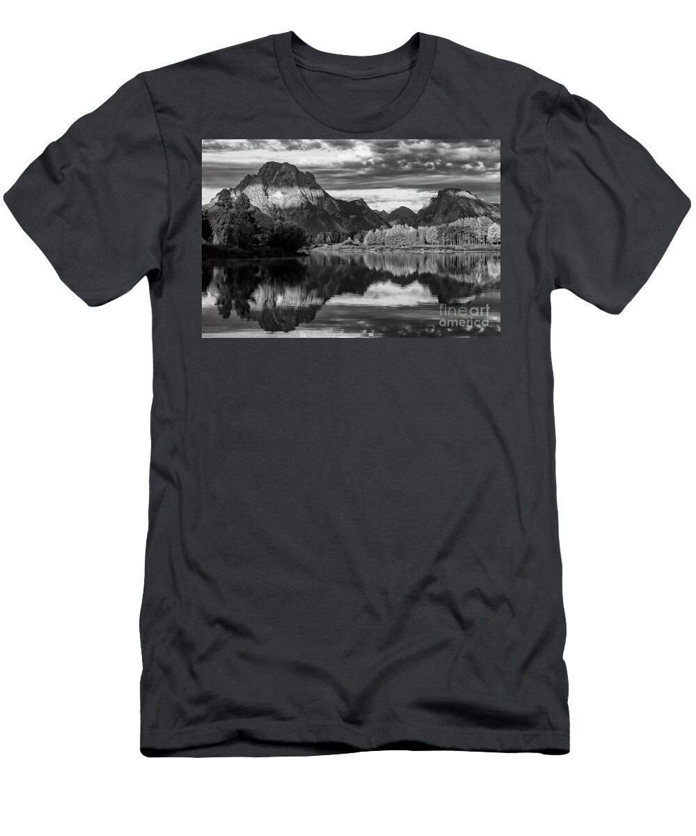 Mount Moran T-Shirt featuring the photograph Morning Light 4 by Bob Phillips