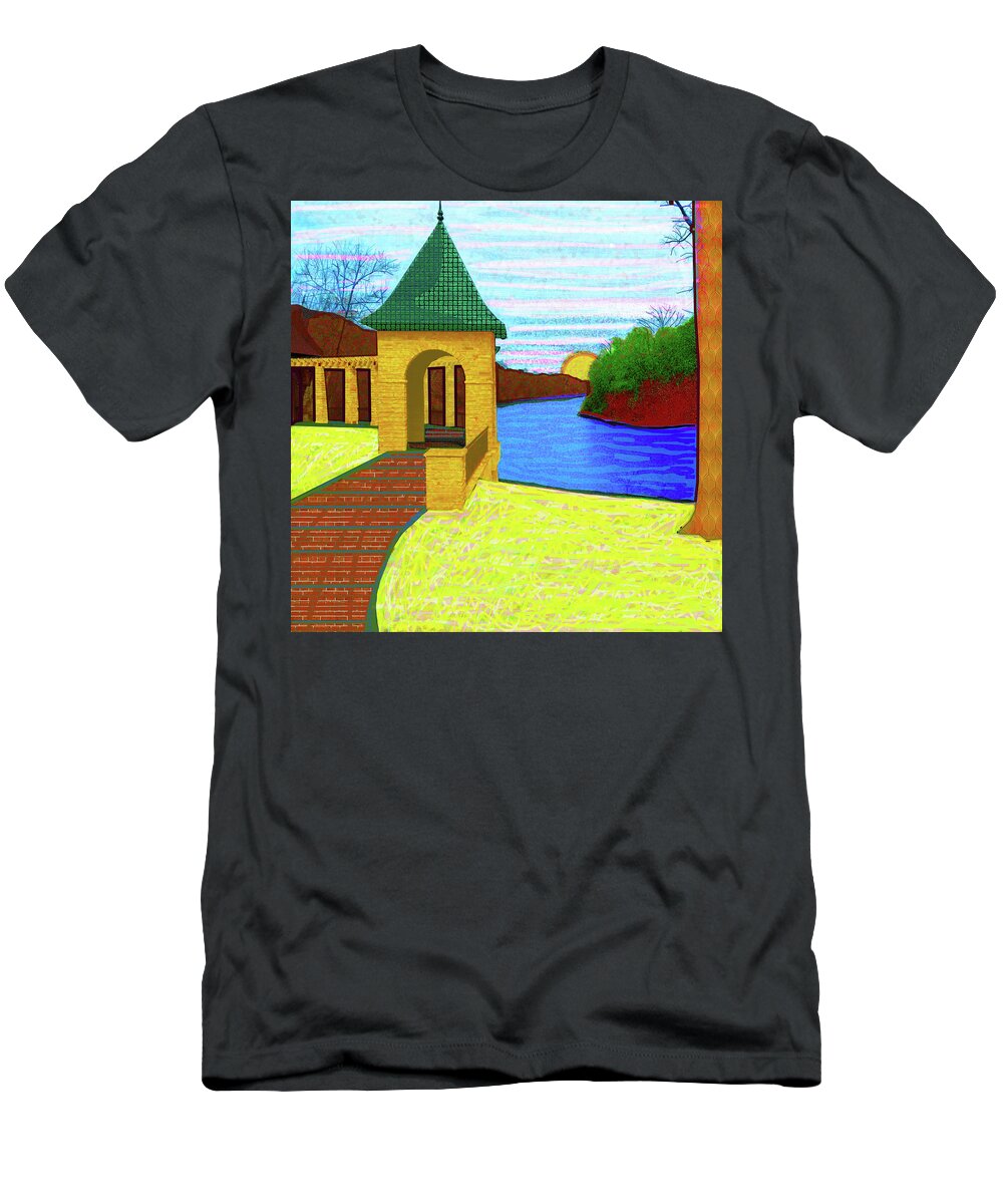Amerson Park T-Shirt featuring the digital art Ocmulgee View #2 by Rod Whyte