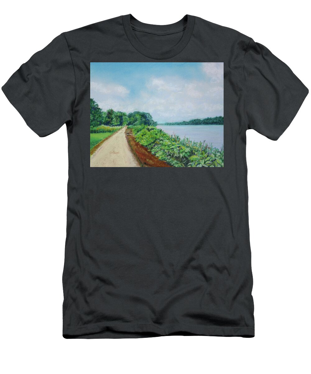 Landscape T-Shirt featuring the pastel On the Trail by MaryJo Clark