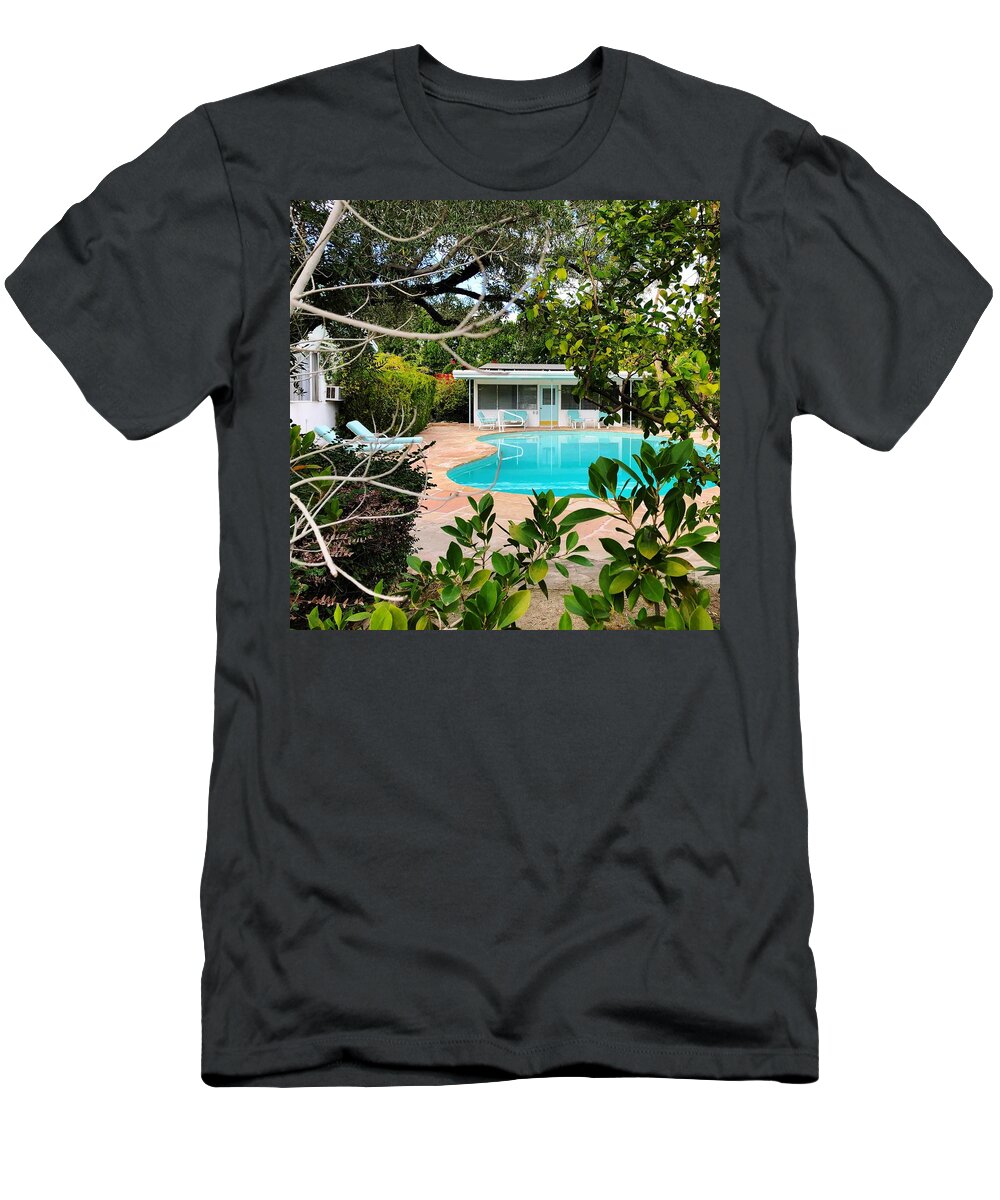  T-Shirt featuring the photograph Palm Springs Pool by Julie Gebhardt
