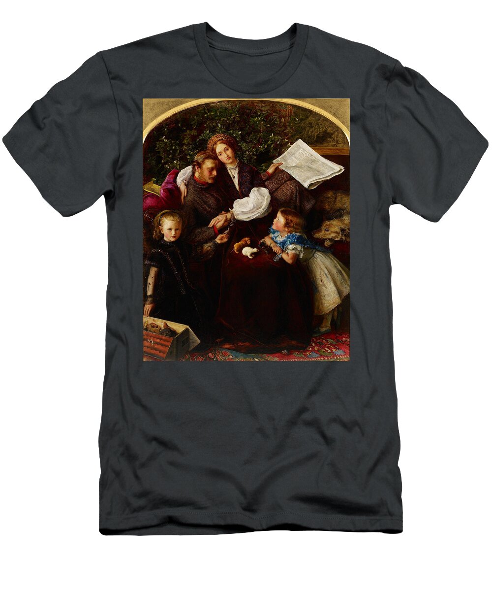John T-Shirt featuring the painting Peace Concluded #2 by John Everett Millais