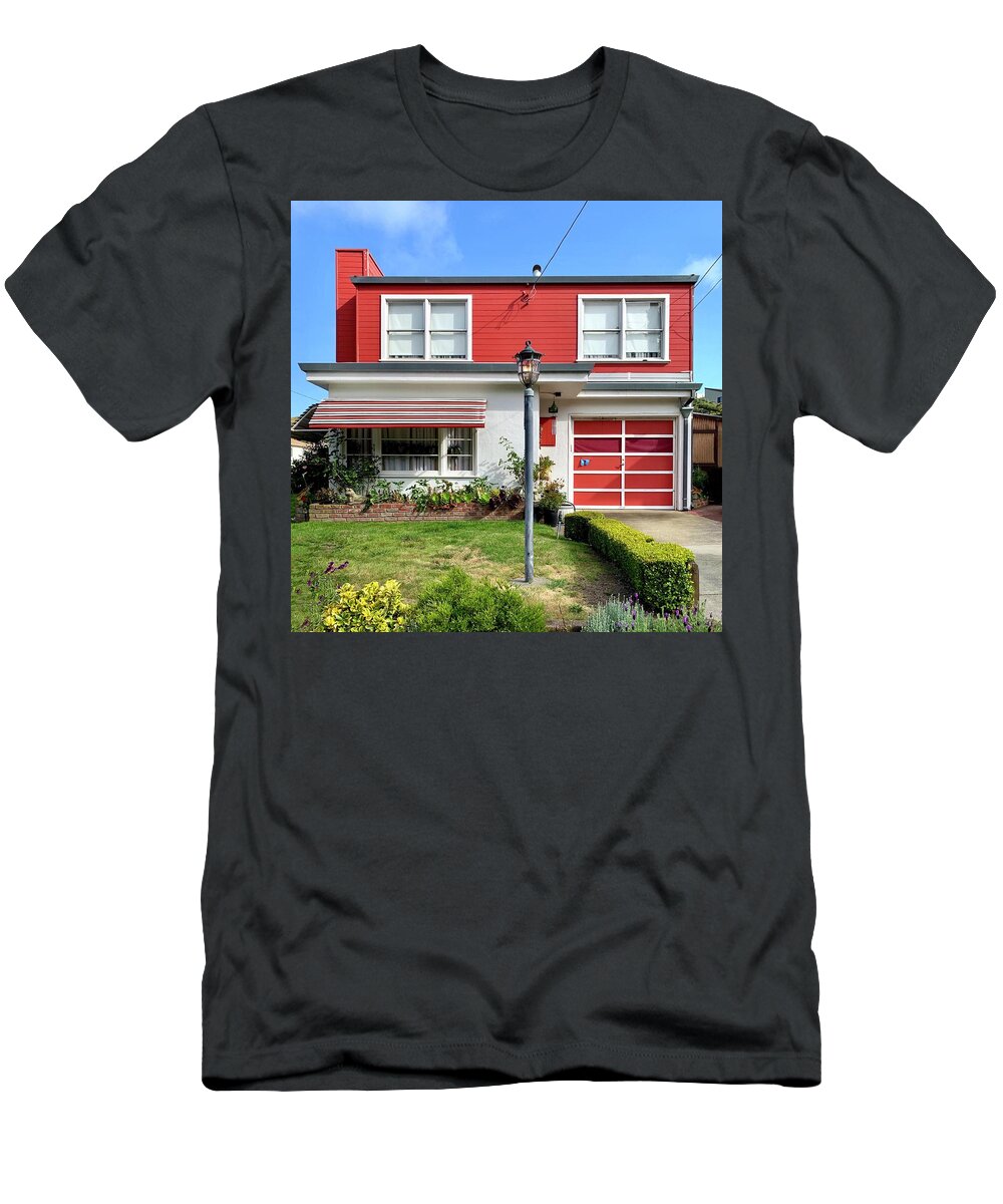  T-Shirt featuring the photograph Red And White House by Julie Gebhardt