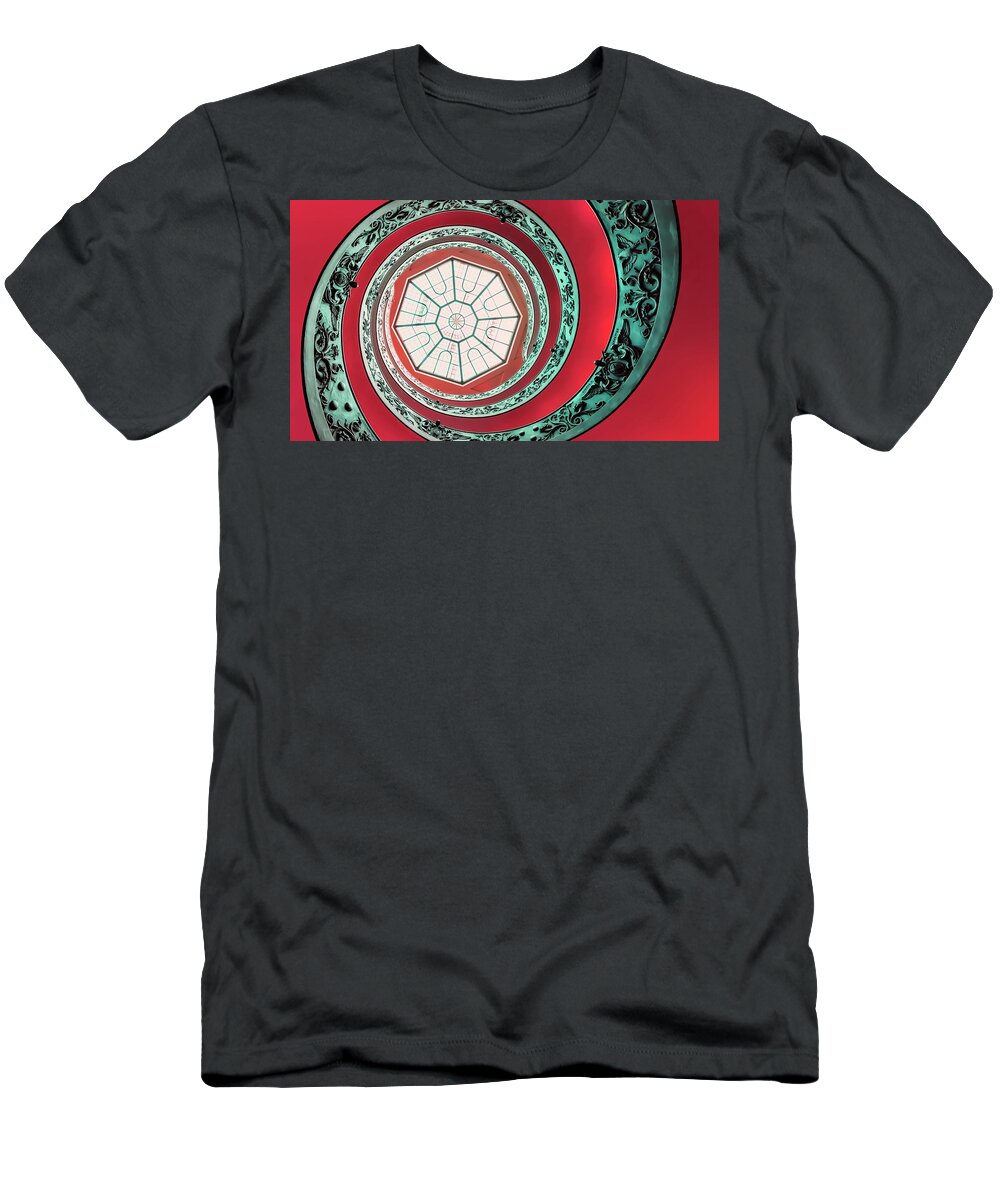 Abstract T-Shirt featuring the photograph Spiral Skylight #1 by Manjik Pictures