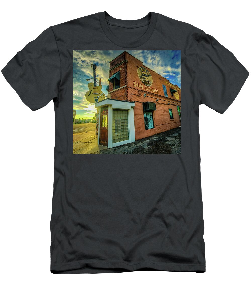 Birth Place Of Rock & Roll T-Shirt featuring the photograph Sun Studios #1 by Darrell DeRosia