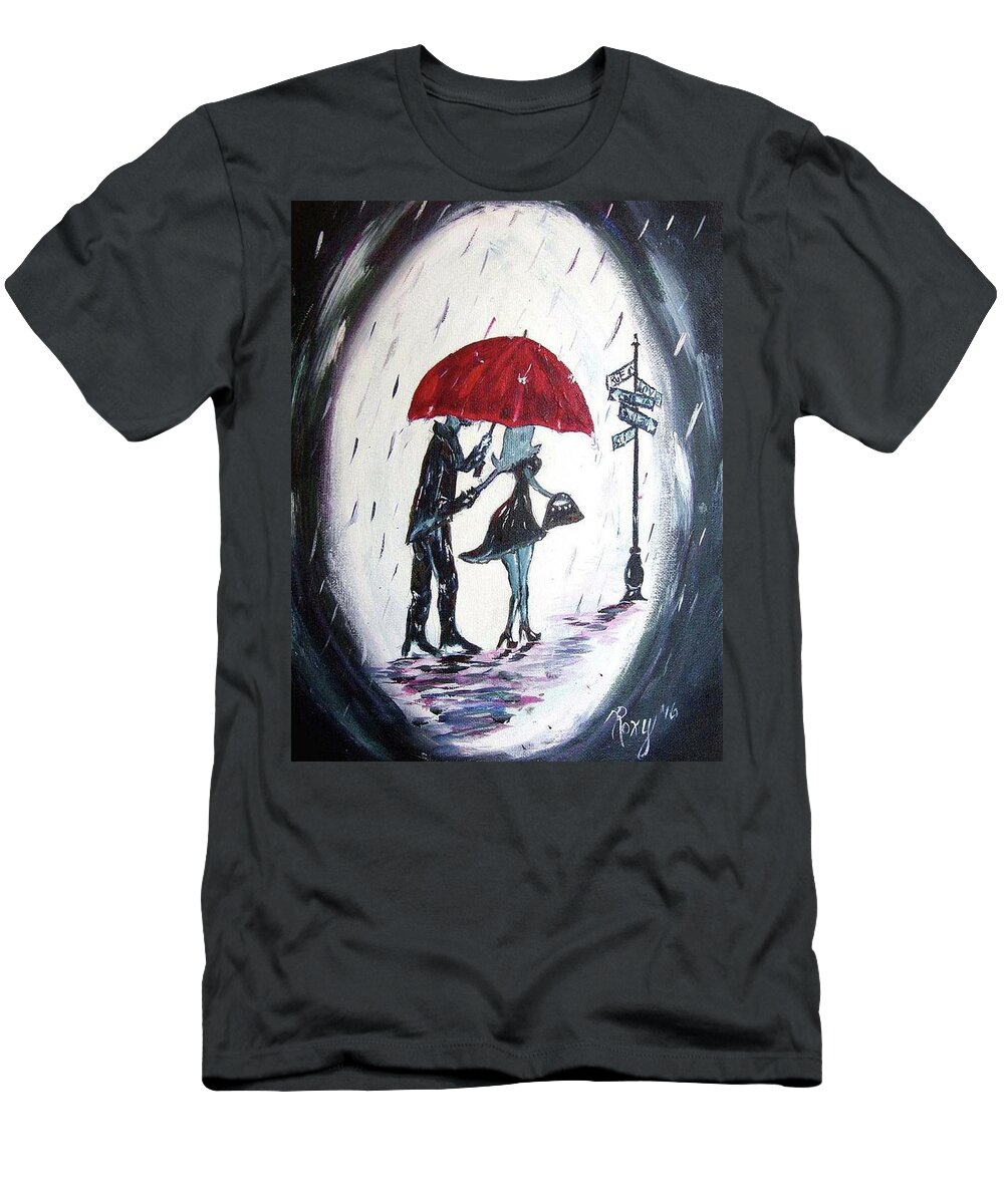 Gentleman T-Shirt featuring the painting The Gentleman by Roxy Rich