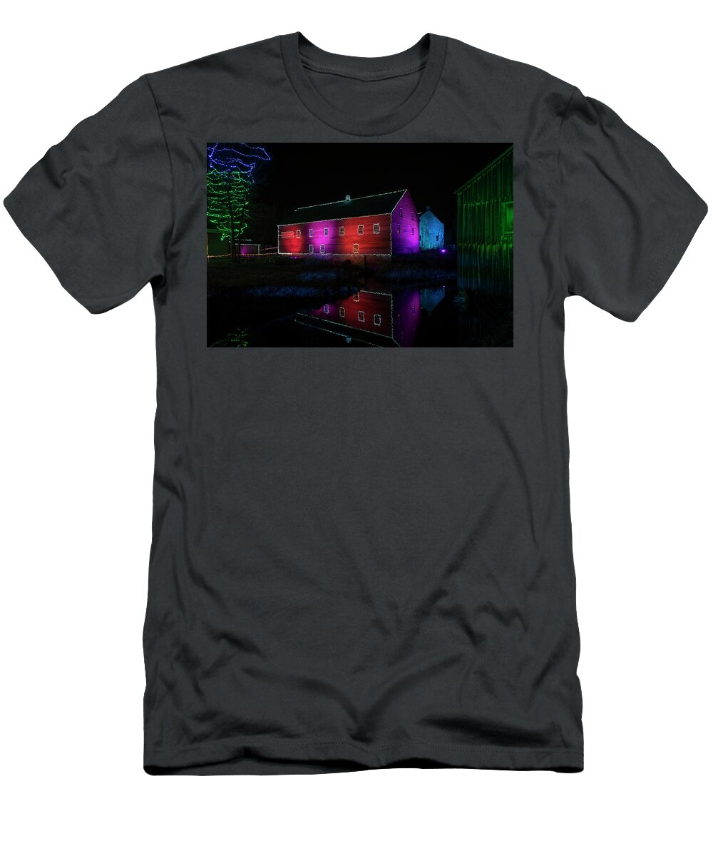 Alight At Night T-Shirt featuring the photograph Three Mills #1 by David Hook