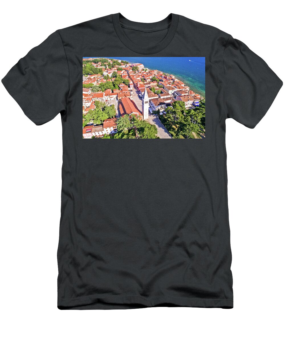 Novigrad T-Shirt featuring the photograph Town of Novigrad Istarski historic center architecture and saili #1 by Brch Photography