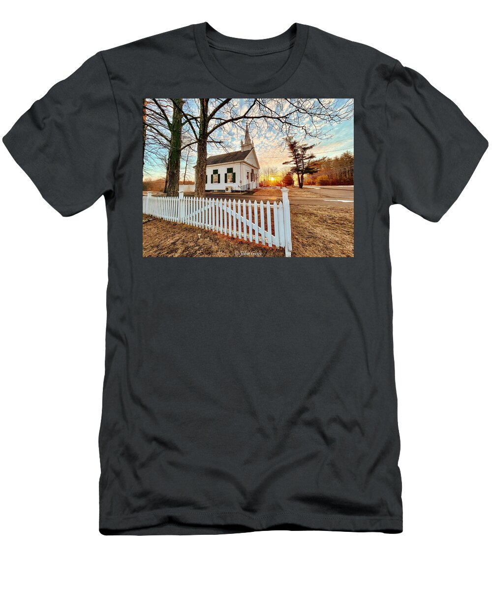 T-Shirt featuring the photograph Walnut Grove Baptist Church #1 by John Gisis