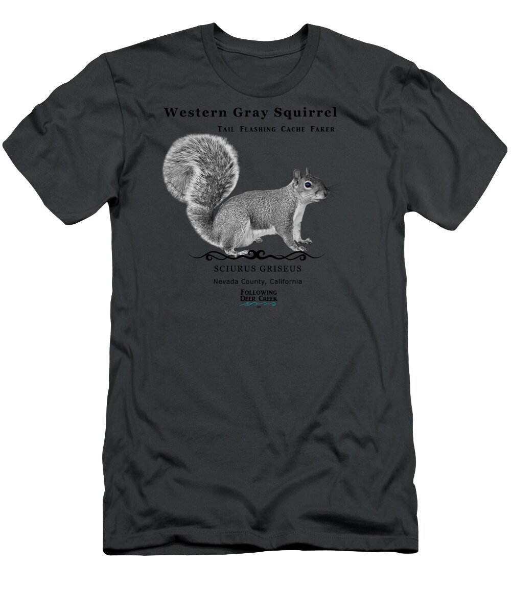 Squirrel T-Shirt featuring the photograph Western Gray Squirrel #1 by Lisa Redfern