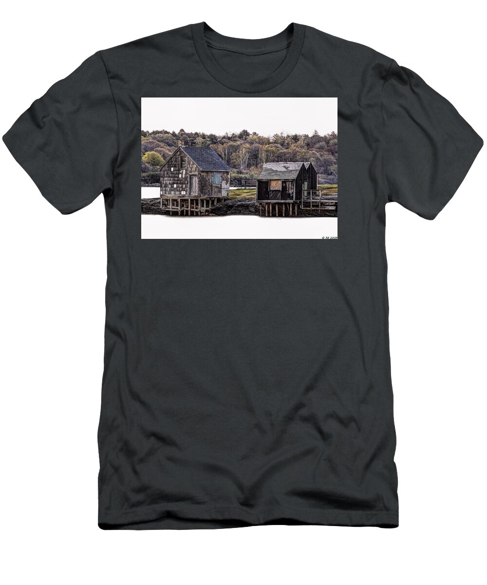 Fish T-Shirt featuring the photograph Fish Houses #2 by Richard Bean