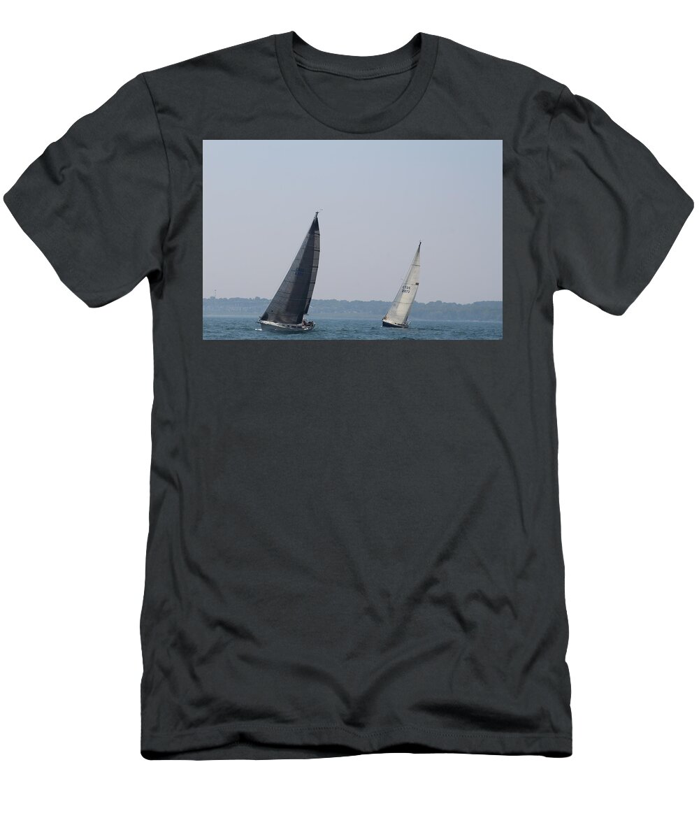  T-Shirt featuring the photograph The race #158 by Jean Wolfrum