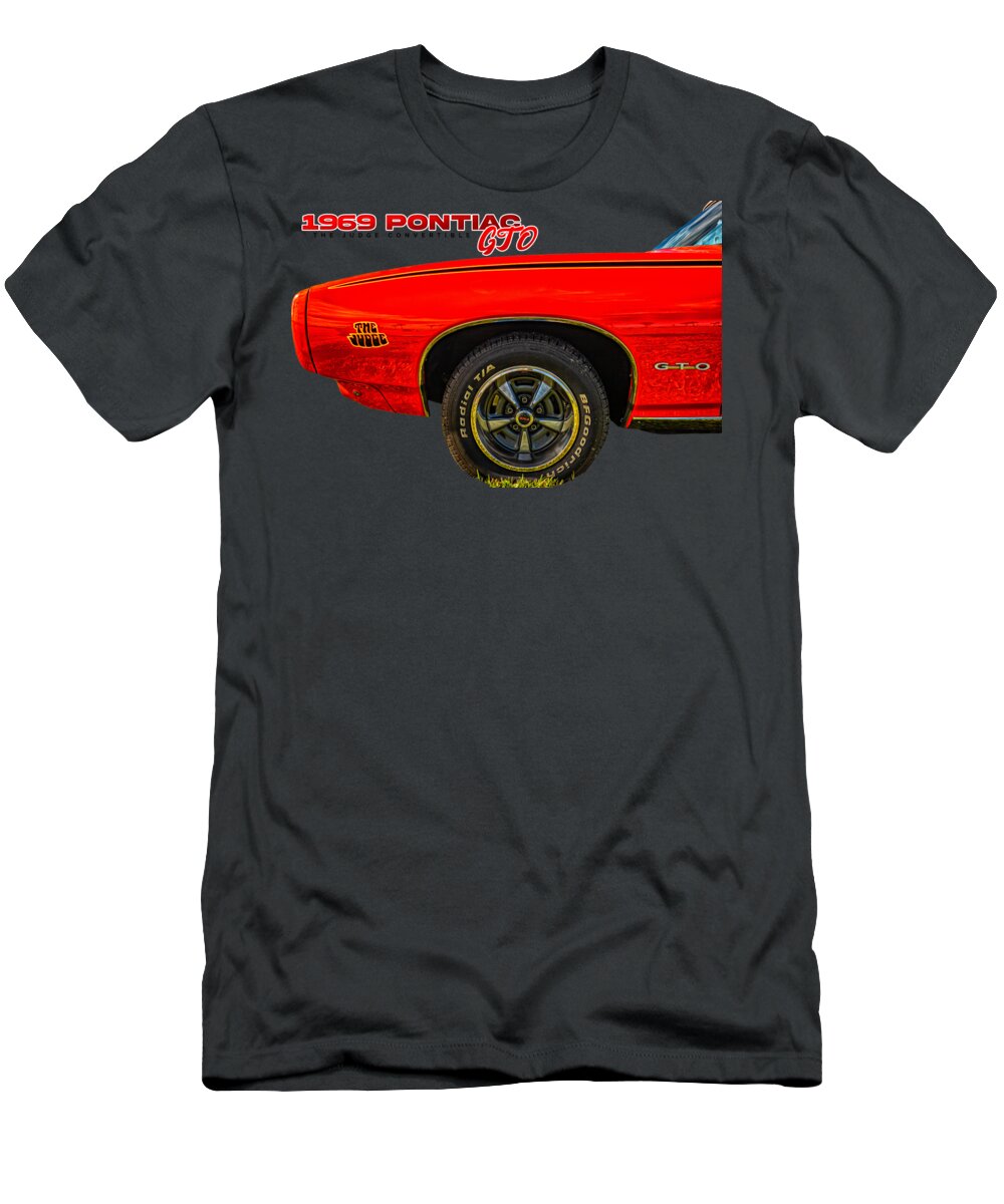 1969 T-Shirt featuring the photograph 1969 Pontiac GTO The Judge Convertible #16 by Gestalt Imagery