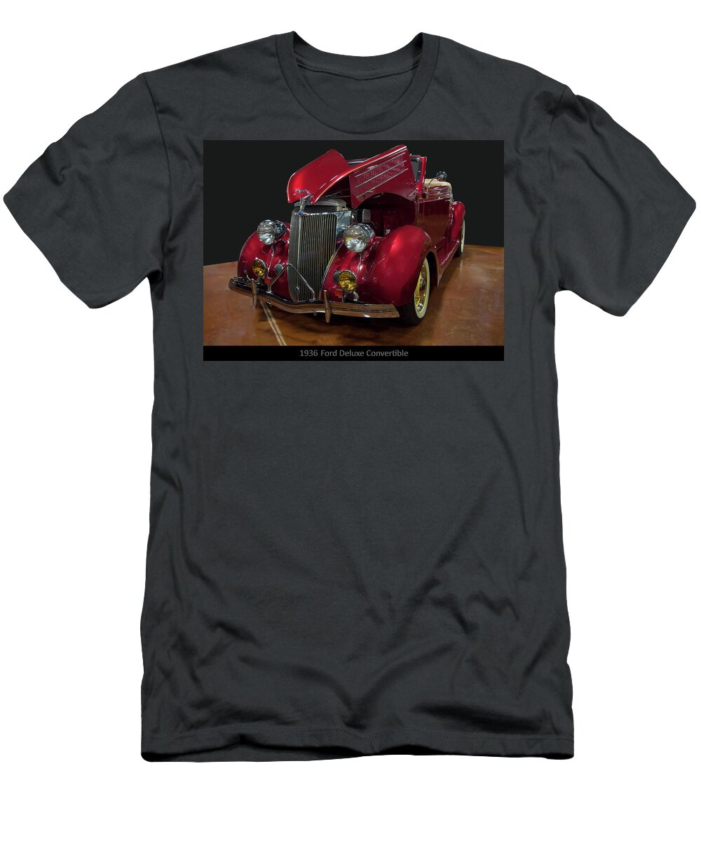 1936 Ford Deluxe Convertible T-Shirt featuring the photograph 1936 Ford Deluxe Convertible by Flees Photos