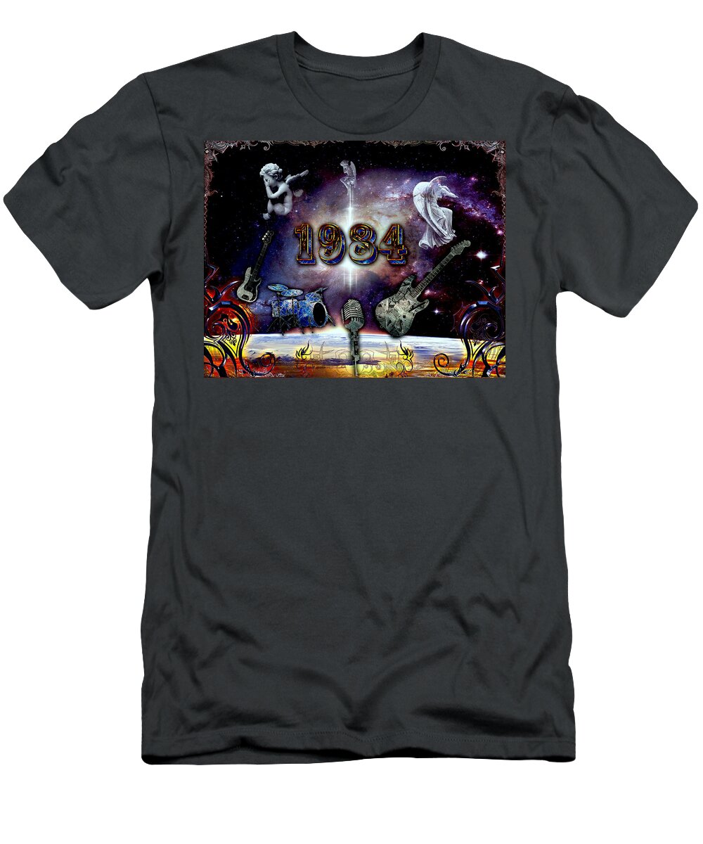 Van Halen T-Shirt featuring the digital art 1984vh by Michael Damiani