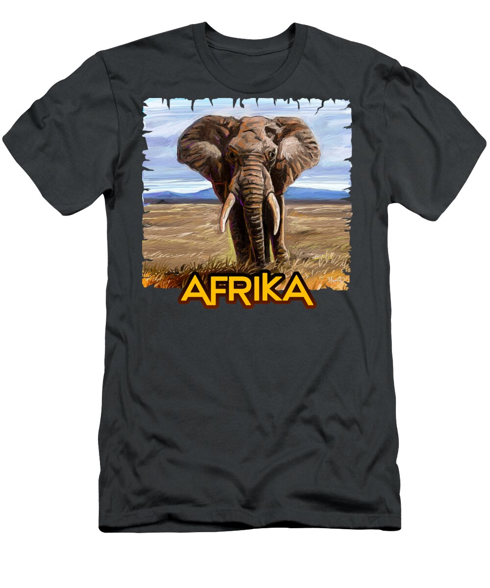 Face T-Shirt featuring the painting African Giant #1 by Anthony Mwangi