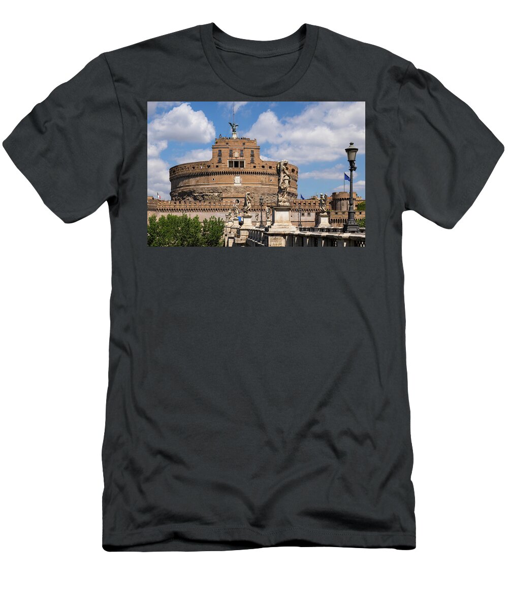 Castel T-Shirt featuring the photograph Castle of the Holy Angel in Rome #2 by Artur Bogacki