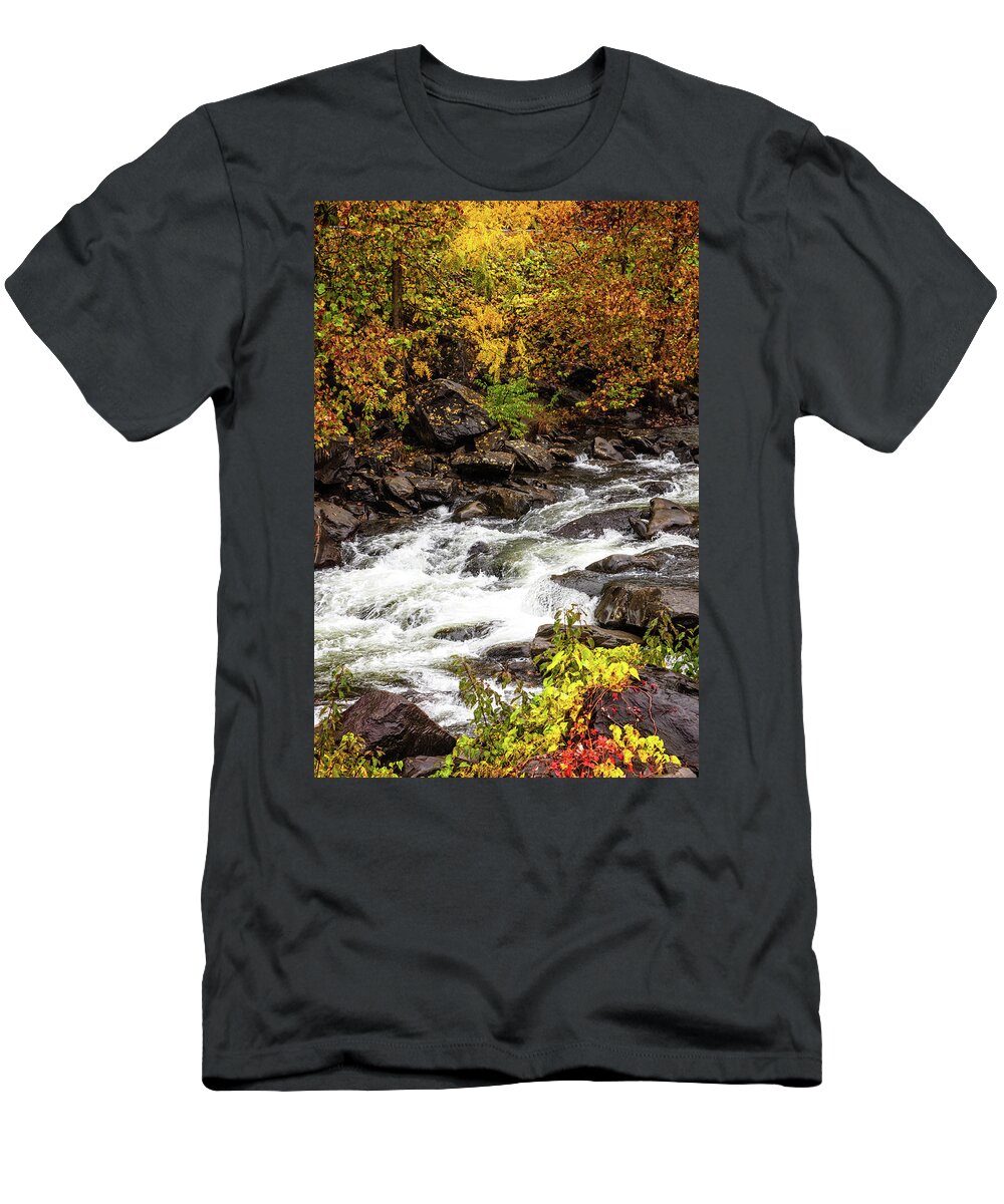Carolina T-Shirt featuring the photograph Cheoah River Cascades #2 by Debra and Dave Vanderlaan