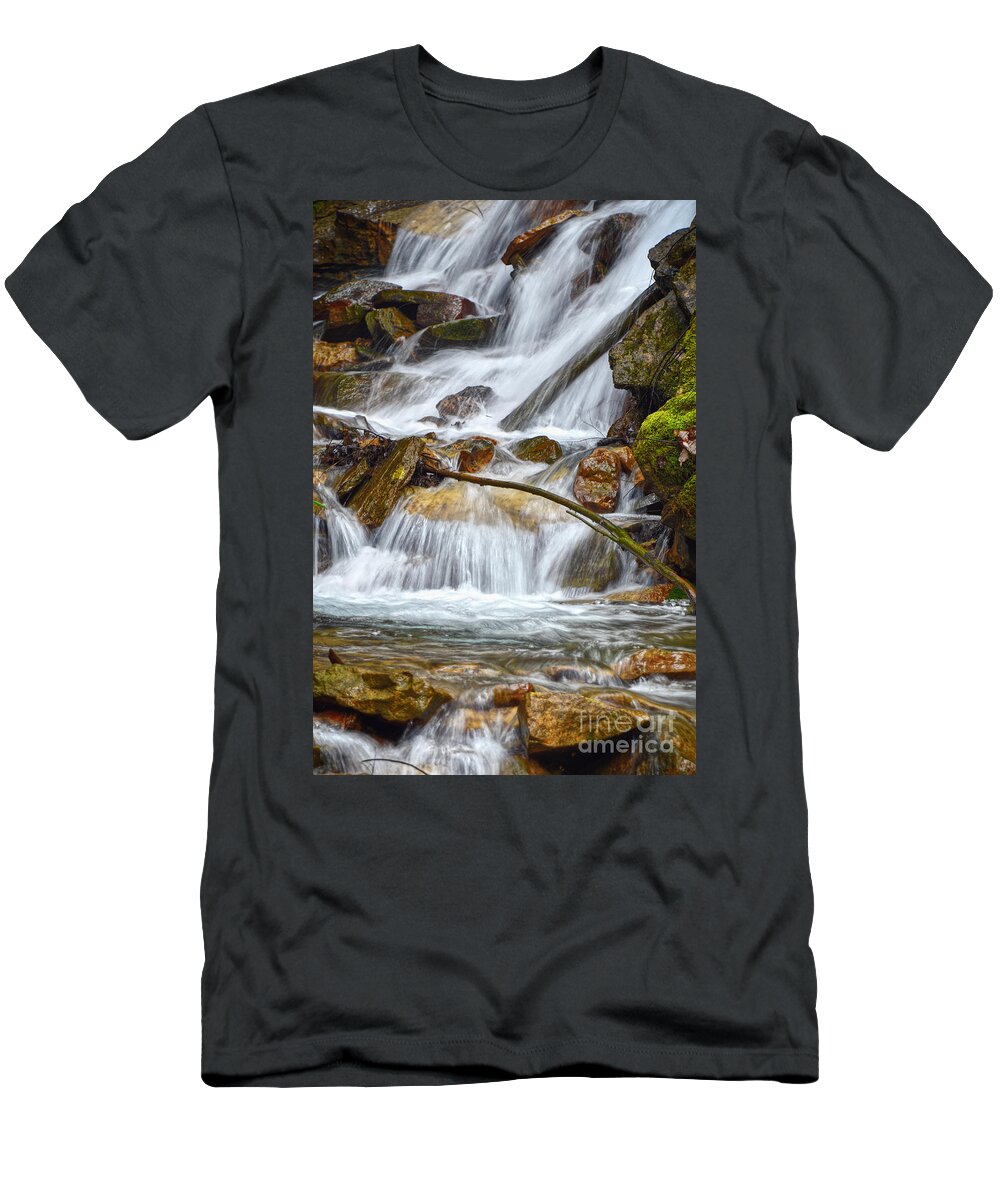 Waterfall T-Shirt featuring the photograph Falling Water by Phil Perkins