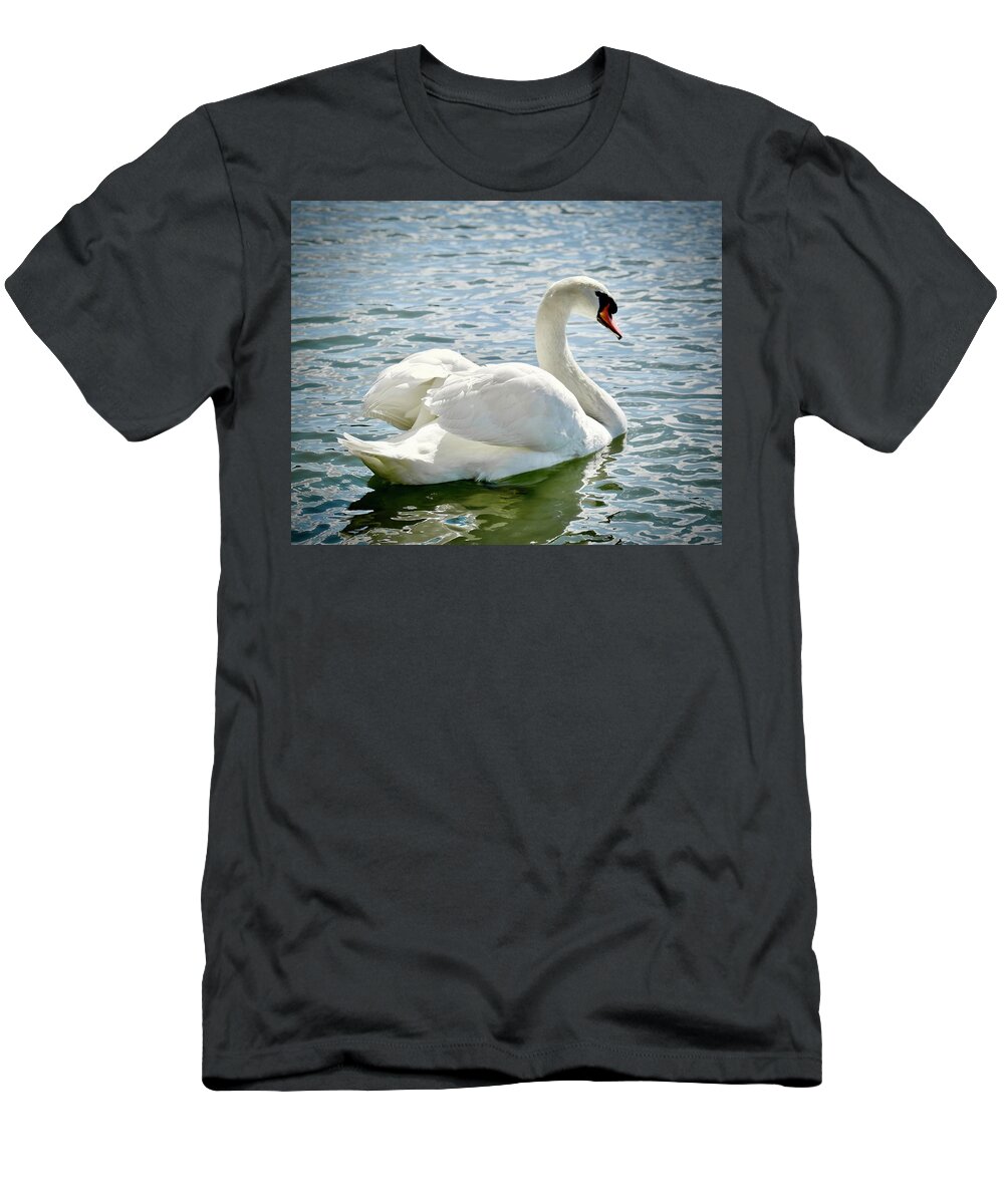 Mute Swan T-Shirt featuring the photograph I'm Watching You #2 by Carol Bradley