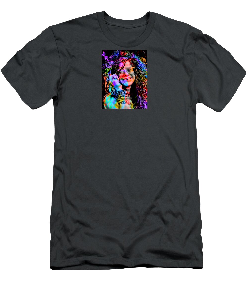 Janis Joplin T-Shirt featuring the mixed media Janis Joplin Collection #2 by Marvin Blaine