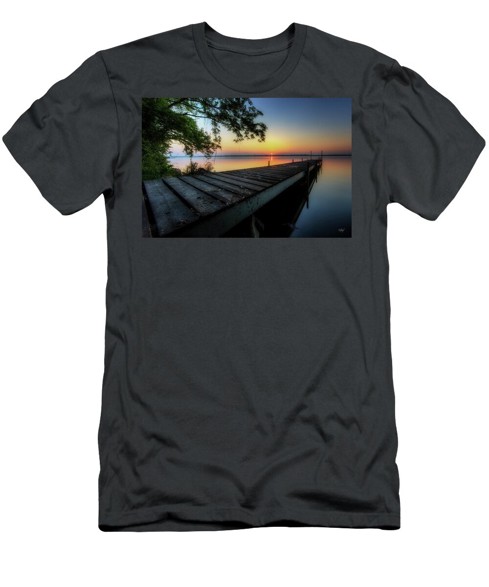 Sunrise T-Shirt featuring the photograph Sunrise over Cayuga Lake #2 by Everet Regal