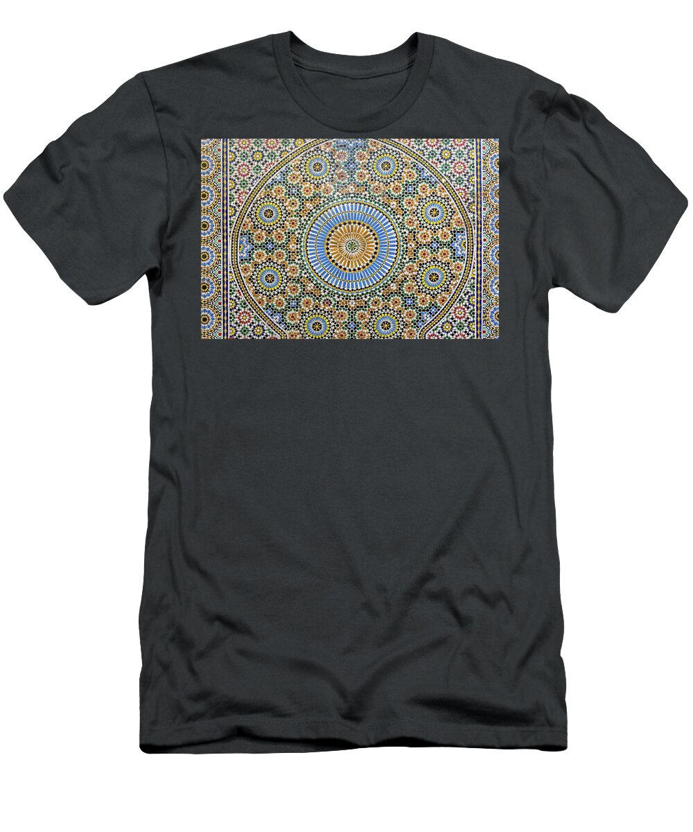 Pattern T-Shirt featuring the ceramic art Traditional maroccan pattern background #2 by Mikhail Kokhanchikov