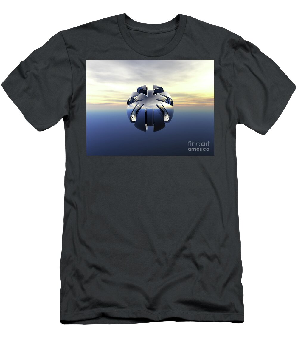 Space T-Shirt featuring the digital art Unidentified Flying Object by Phil Perkins