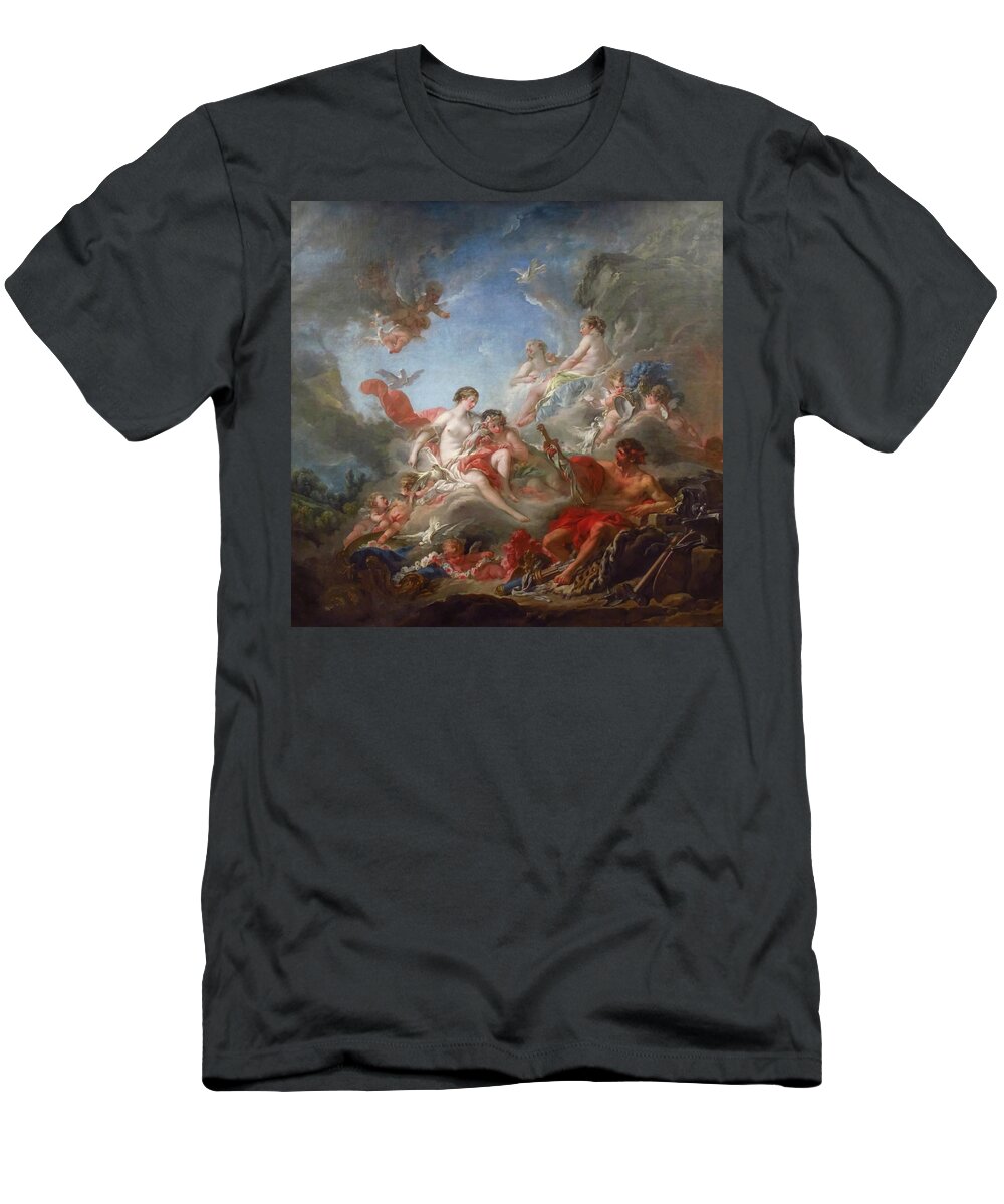 François Boucher T-Shirt featuring the painting Vulcan Presenting Venus with Arms for Aeneas #3 by Francois Boucher