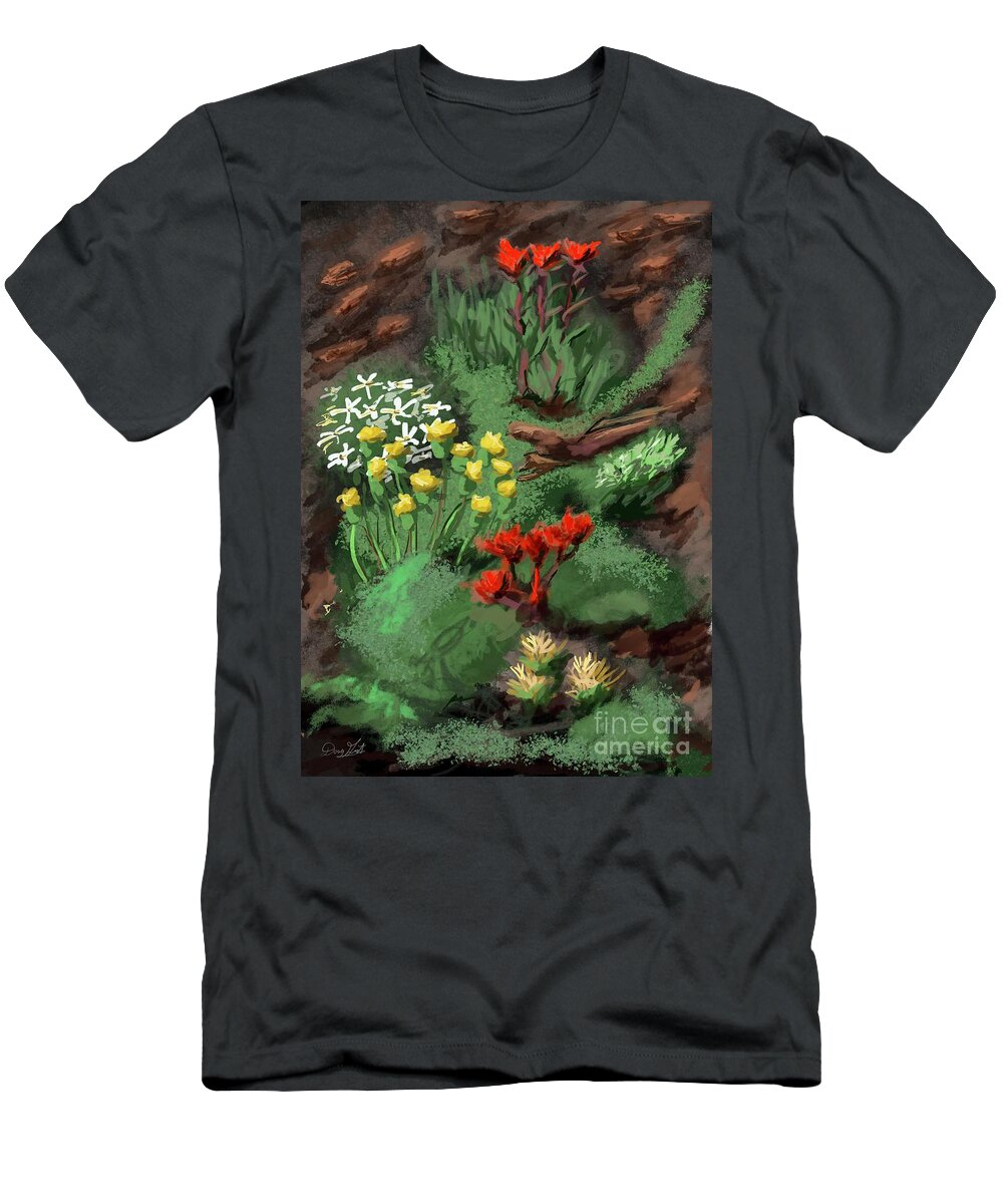 Wildflowers T-Shirt featuring the digital art Wildflowers #2 by Doug Gist
