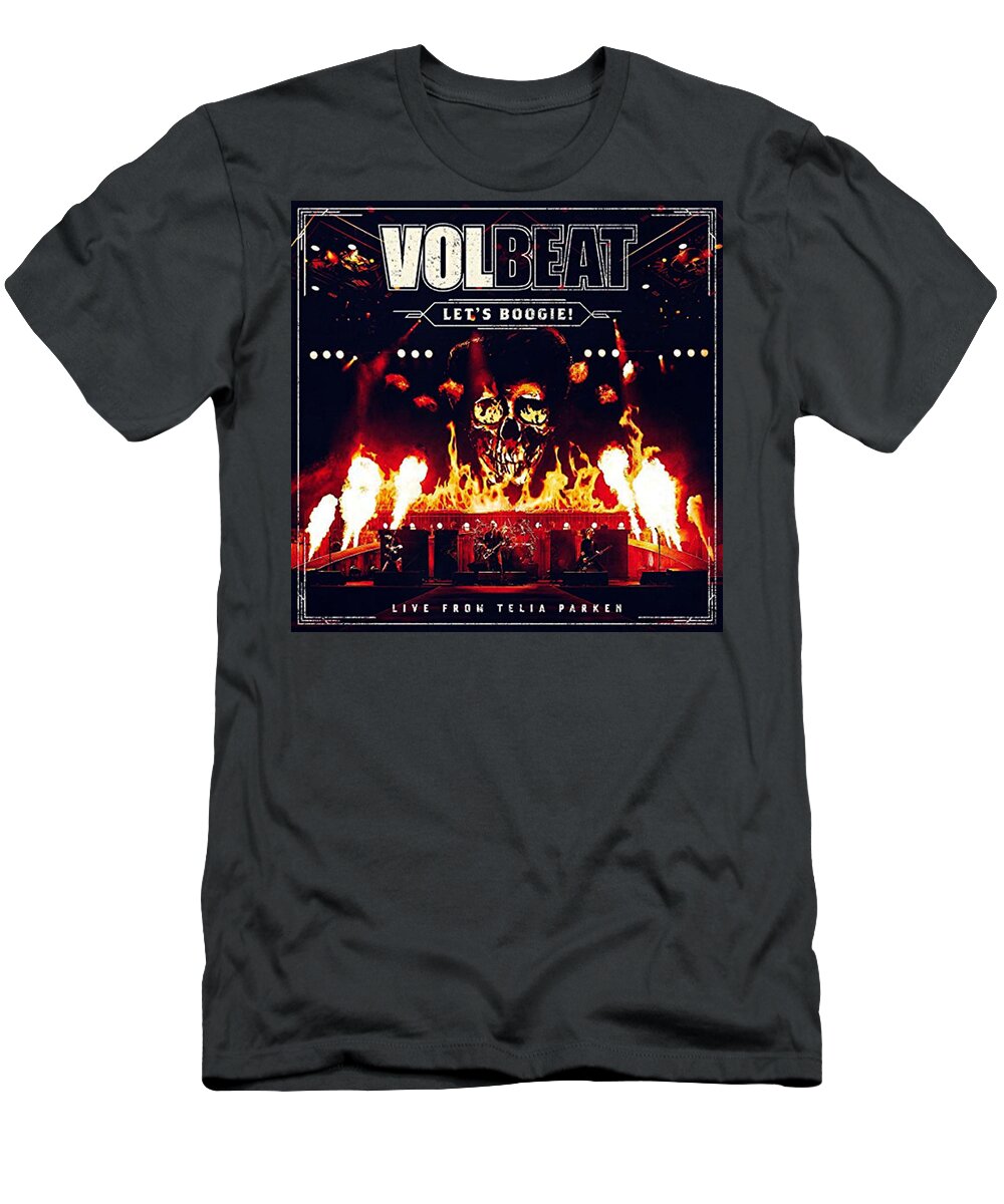 Best Of Danish Rock Music Volbeat Band T-Shirt featuring the digital art Best Of Danish rock Music VOLBEAT Band #20 by Rosetta Hamshere