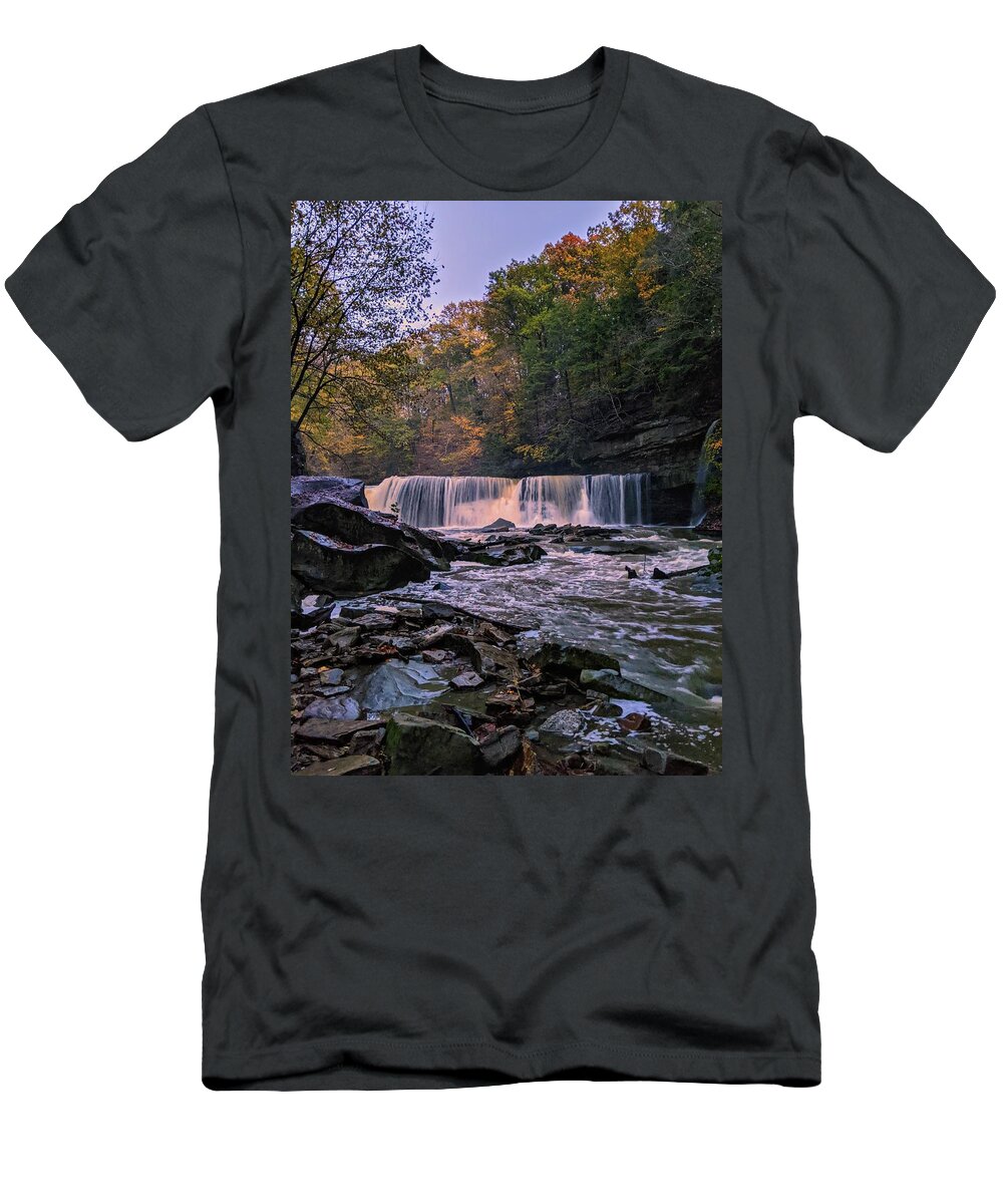 Bedford Reservation T-Shirt featuring the photograph Great Falls by Brad Nellis