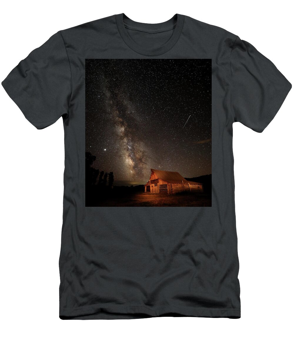 Tetons T-Shirt featuring the photograph 2020 Moulton Barn in GTNP by Jean Clark