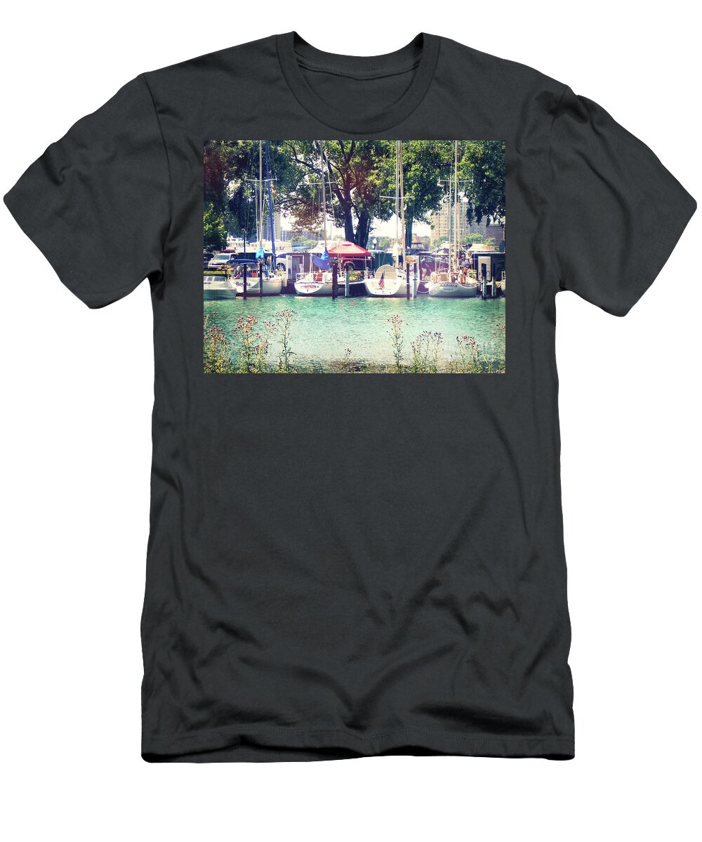 Detroit Yacht Club T-Shirt featuring the photograph Detroit Yacht Club by Phil Perkins