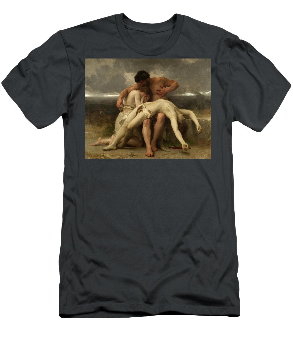 William-adolphe Bouguereau T-Shirt featuring the painting The First Mourning #3 by William-Adolphe Bouguereau