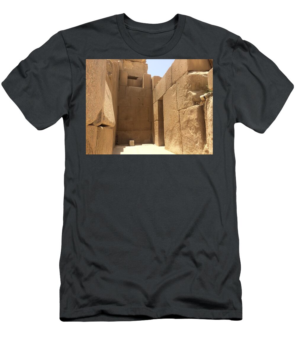 Giza T-Shirt featuring the photograph Valley Temple, Giza, Egypt #3 by Trevor Grassi