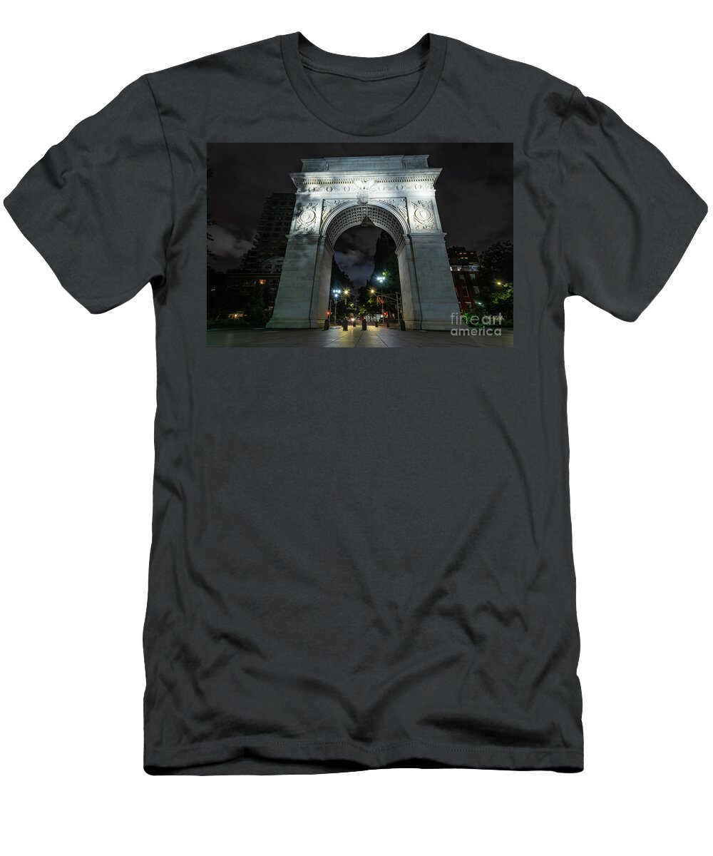 1892 T-Shirt featuring the photograph Washington Square Arch The South Face by Stef Ko