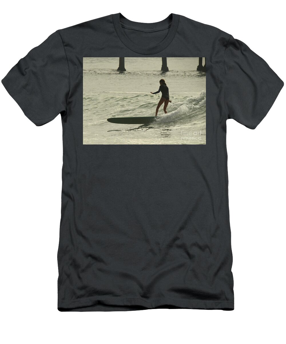 Surf Malibu T-Shirt featuring the photograph Surf #34 by Marc Bittan
