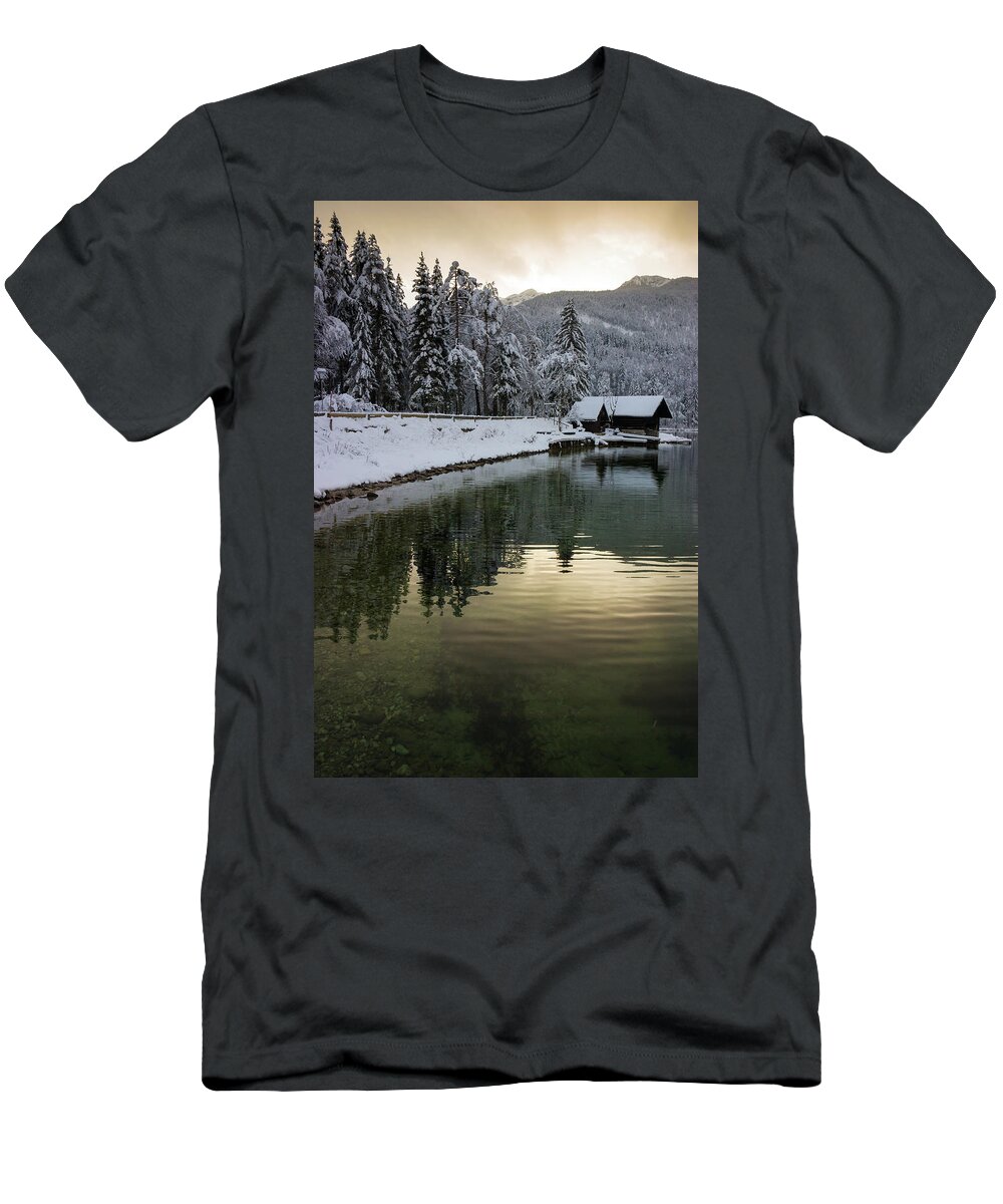 Bohinj T-Shirt featuring the photograph Lake Bohinj in Winter #4 by Ian Middleton
