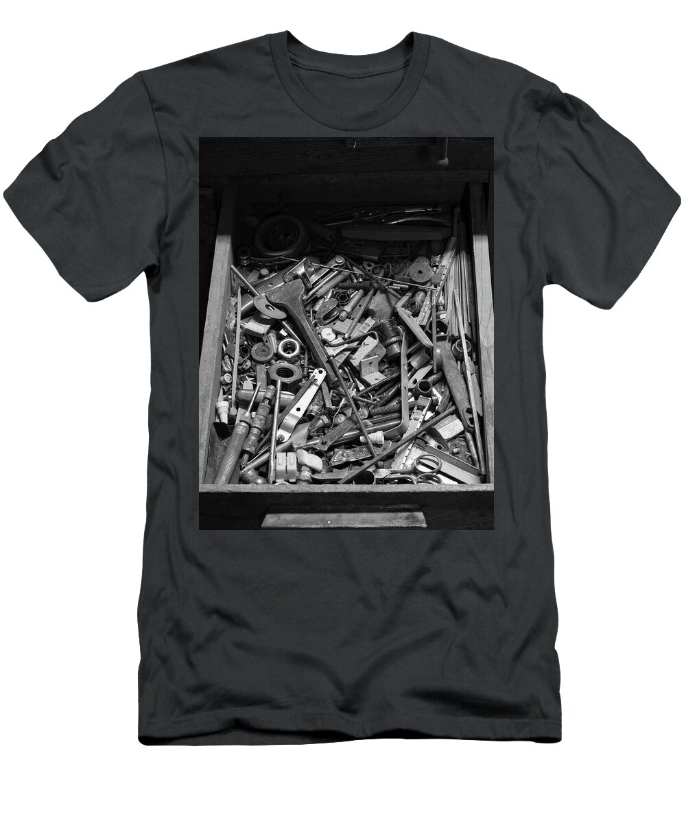 Archetecture Structure T-Shirt featuring the photograph Memorable Junk Drawer #4 by Dennis Dame