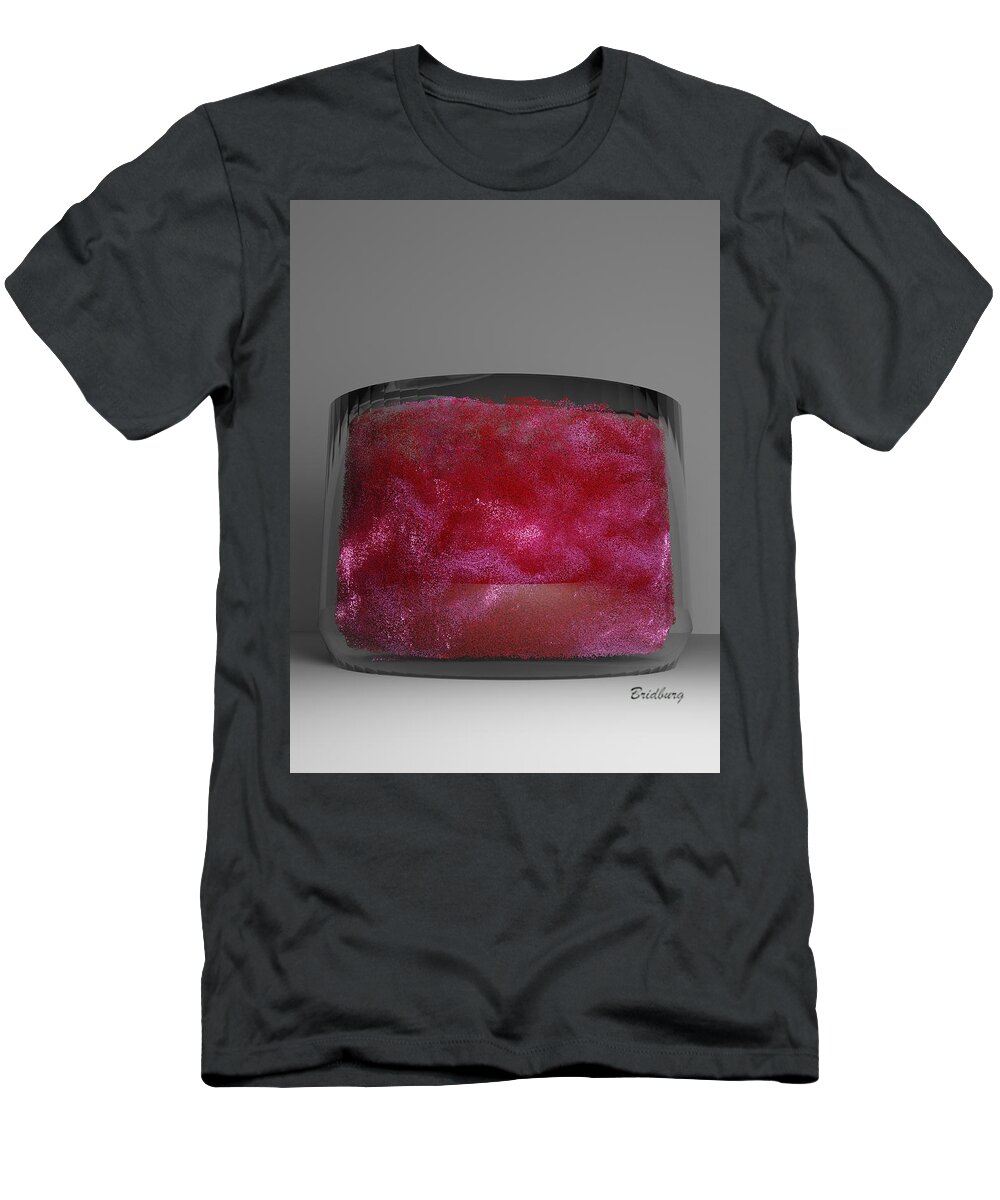 Nft T-Shirt featuring the digital art 401 Glass Waves 2 by David Bridburg