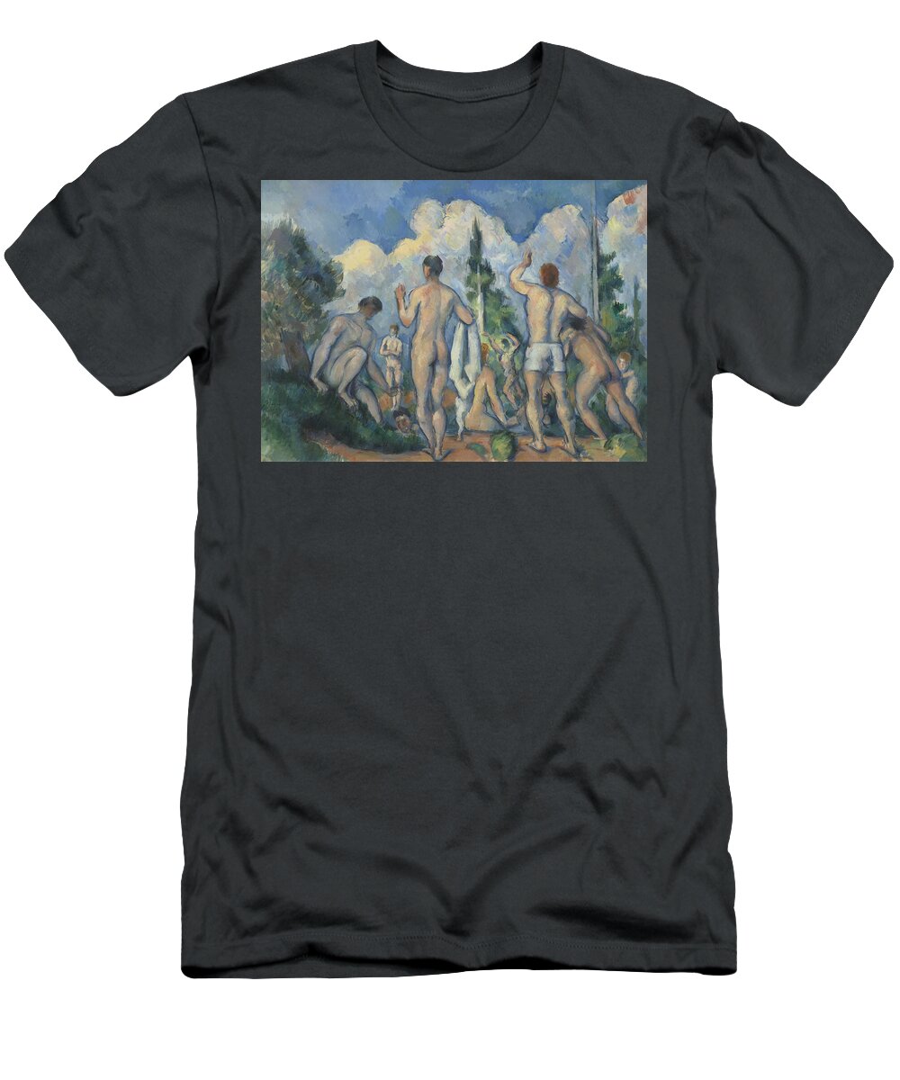 Paul T-Shirt featuring the painting Bathers by Paul Cezanne by Mango Art