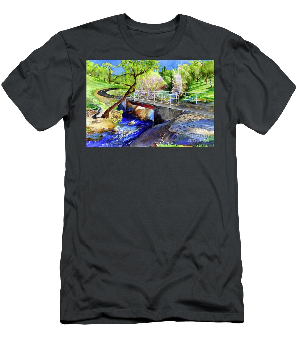 Placer Arts T-Shirt featuring the painting #437 Miner's Ravine #437 by William Lum