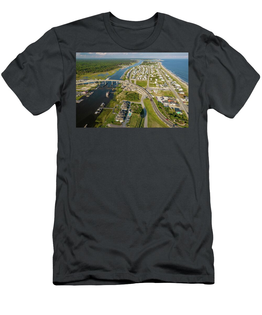 Holden Beach Bridge T-Shirt featuring the photograph Holden Beach Bridge #5 by Dave Guy